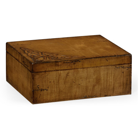 Raised Celtic Veneer Rectangular Box