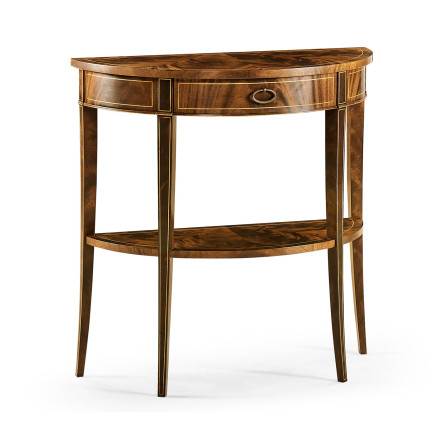 Boxwood stringing demilune console