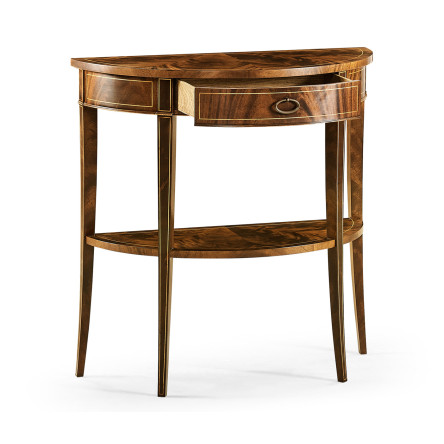 Boxwood stringing demilune console