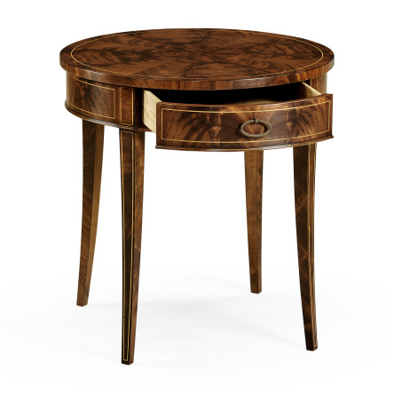 Round Antique Mahogany Side Table