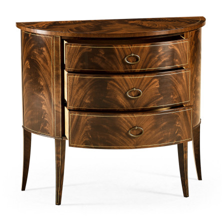 Biedermeier style mahogany demilune cabinet