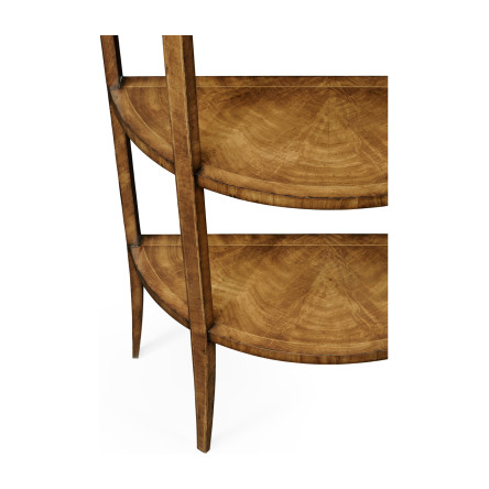 Biedermeier Style Walnut Five-Tier Étagère (Walnut)