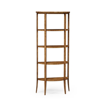 Biedermeier Style Walnut Five-Tier Étagère (Walnut)