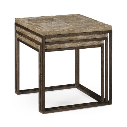 Limed iron nest of tables