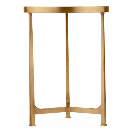 Églomisé & Gilded Iron Round Lamp Table