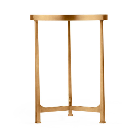 Églomisé & Gilded Iron Round Lamp Table