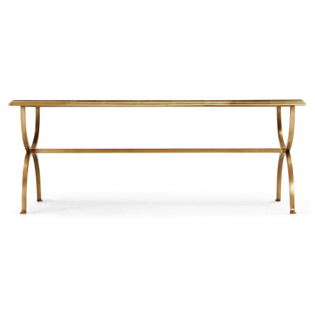 Églomisé & Gilded Iron Coffee Table