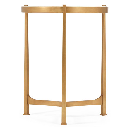 Ivory Scagliola & Gilded Medium Iron Lamp Table