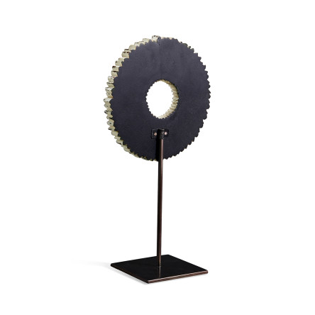 White Painted & Distressed Starburst on Stand