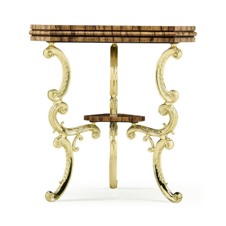 Argentinian Walnut Triangular Topped Side Table