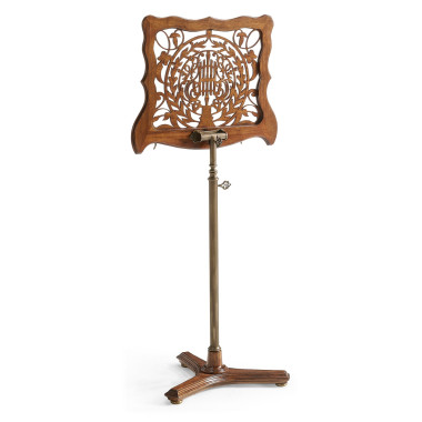 Fretwork Walnut Adjustable Music Stand
