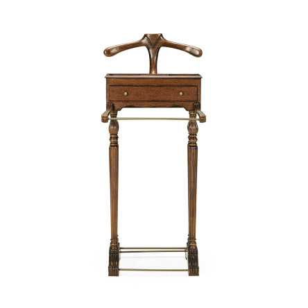 Regency Style Walnut Valet Stand with Stud Box