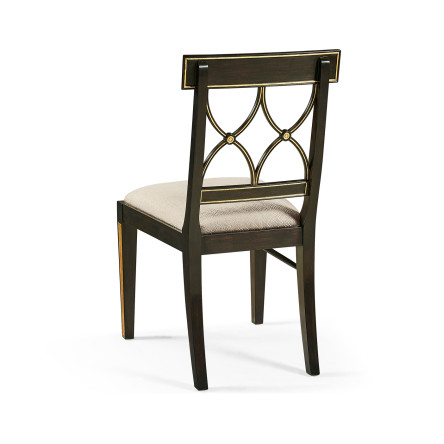 Regency Black Painted Curved Back Side Chair
