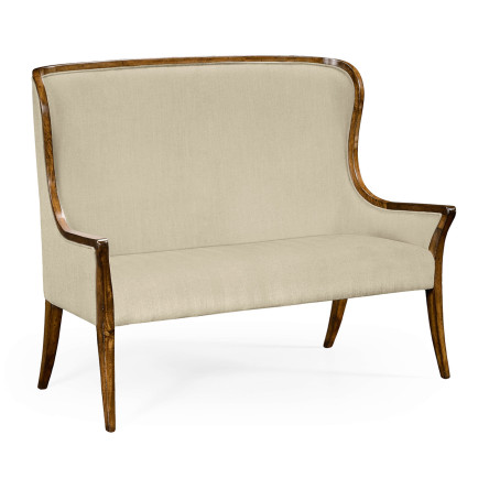 High Curved Back Upholstered Settee