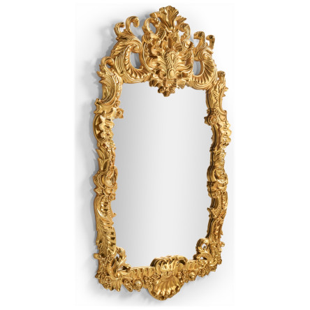 Finely carved & gilded rococo style mirror