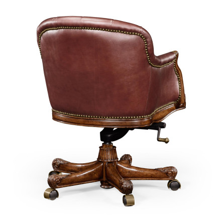 Chesterfield Style Mahogany Office Chair