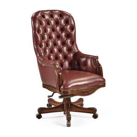 Chesterfield Style High Back Desk Chair