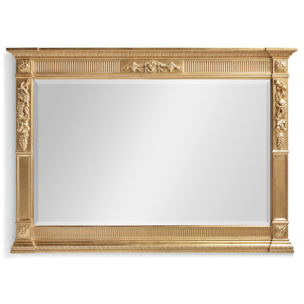 Empire Style Gilded Overmantle Mirror