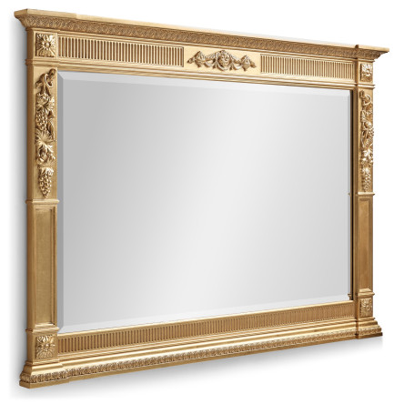 Empire Style Gilded Overmantle Mirror