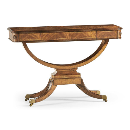 Biedermeier Crotch Walnut Side Table