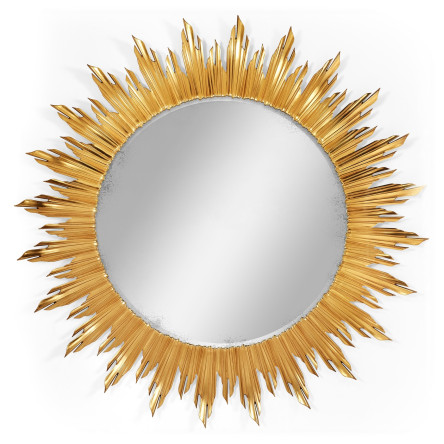 Large gilded sunburst mirror