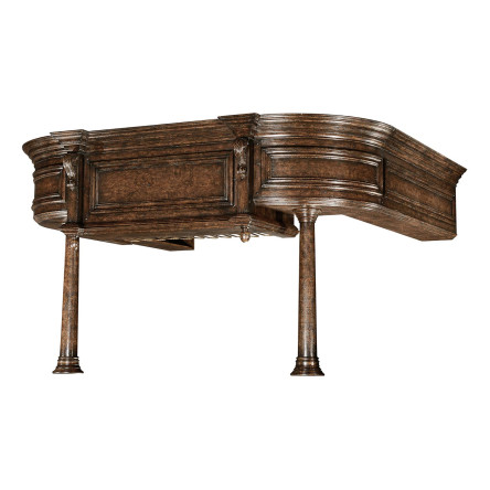 Upper Section of Linenfold Tudor Oak Home Bar