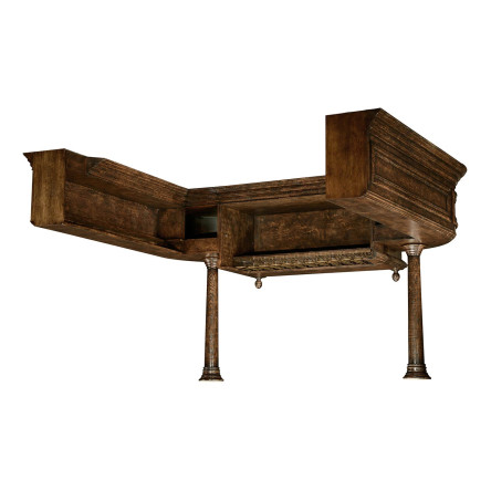 Upper Section of Linenfold Tudor Oak Home Bar