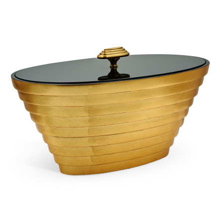 Stepped Gilded Oval Box