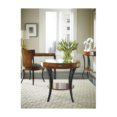 Full Back Art Deco Macassar Ebony Dining Side Chair