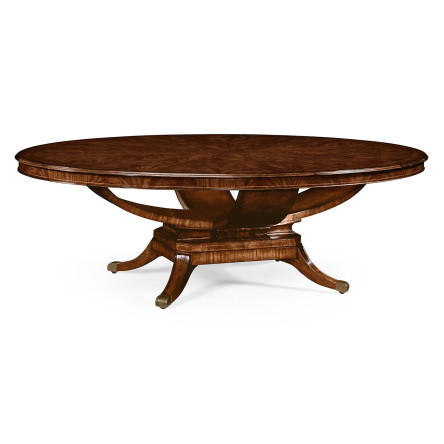 Biedermeier Style Mahogany Oval Dining Table 96