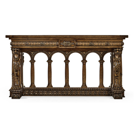 French Renaissance Style Library Table