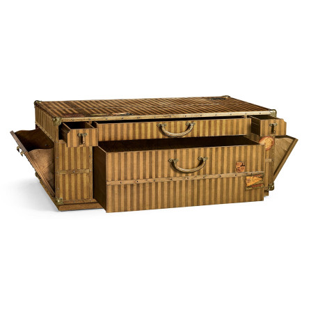 Travel Trunk Style Coffee Table with Storage