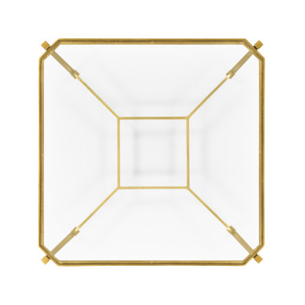 Gilded Square Side Table
