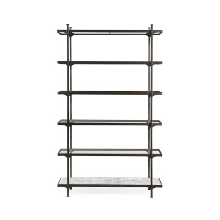 Distressed Bronze Six Tier Étagère