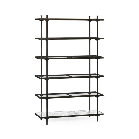 Distressed Bronze Six Tier Étagère