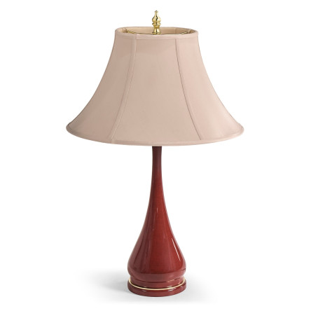 Red Lacquered Table Lamp