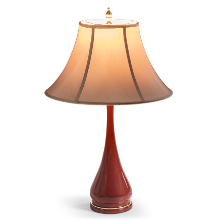 Red Lacquered Table Lamp