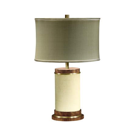 Ivory Finish Hyedua Circular Table Lamp