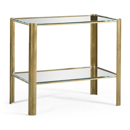 Brass & Glass End Table