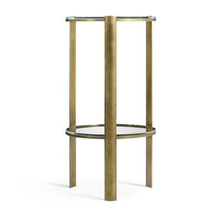 Cosmo Antique Brass Drinks Table