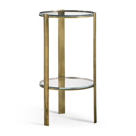 Cosmo Antique Brass Drinks Table