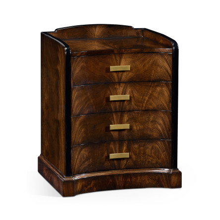 Biedermeier Style Mahogany Bedside Chest of Drawers