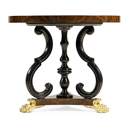 Mahogany Centre Table with Gilded Lions Paw Feet