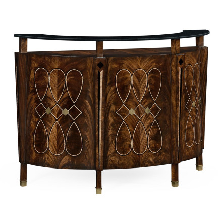 Brown mahogany registration desk (small)