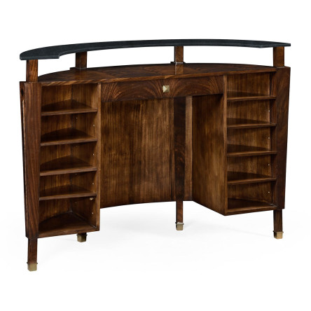 Brown mahogany registration desk (small)