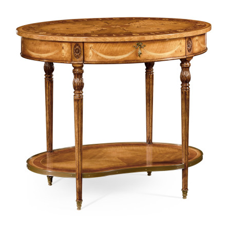 Sheraton Style Swagged Oval Side Table