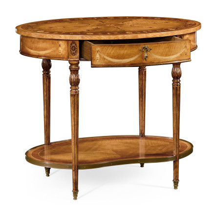 Sheraton Style Swagged Oval Side Table