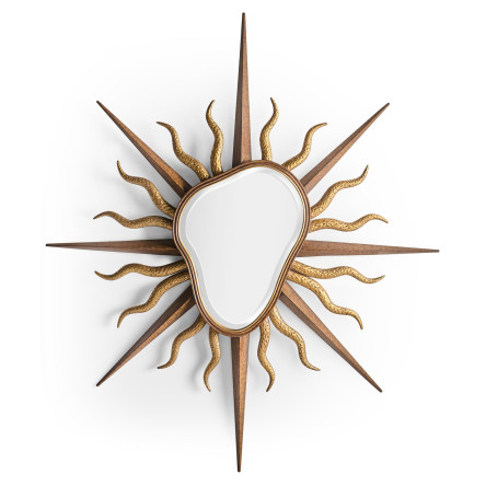 Gilded and faux tortoise shell mirror