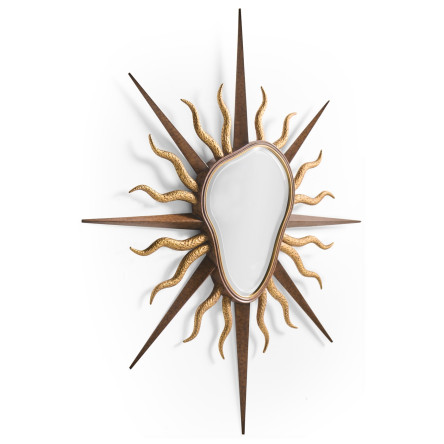 Gilded and faux tortoise shell mirror