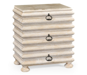 Rectangular Limed Acacia Chest of Drawers